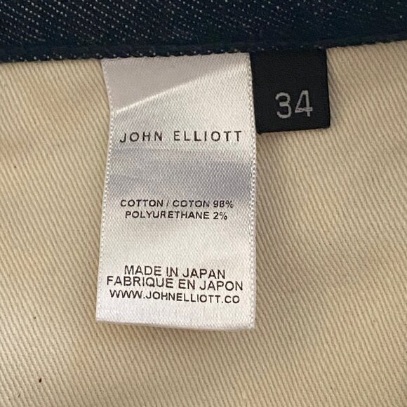 John Elliott Cast 2 Slim Skinny Jeans Iodine Dark Faded Indigo 34 - Picture 11 of 13